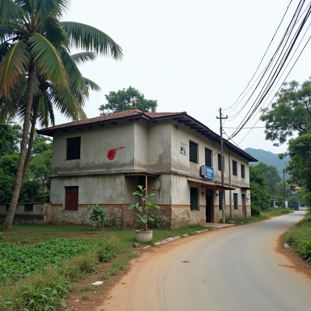 Toan canh truong Tieu hoc Loc Son 2 tai thon 8A, Xa Loc Son, TP Bao Loc